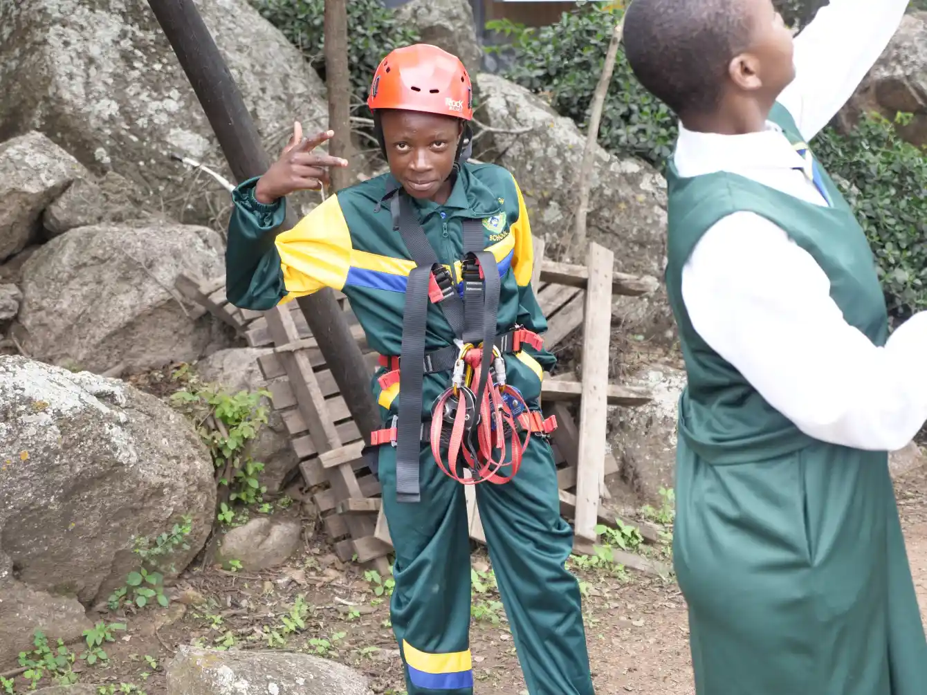 Enjoying the Zip Line